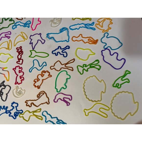 100 + Pcs Assorted Silicone Shaped Bandz Animal & Object Designs Kids Party Favo - Picture 5 of 10